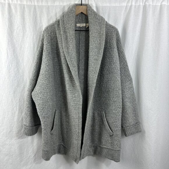 Inhabit Gray Wool Alpaca Blend Cocoon Coat Womens Size S2 Cozy Oversize - Picture 1 of 16